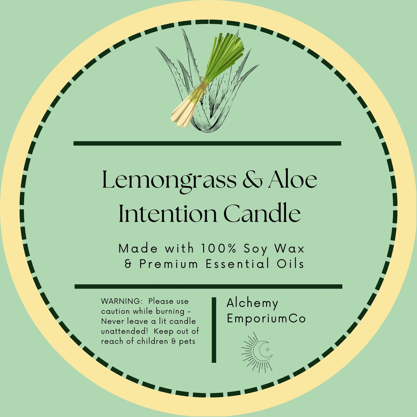Lemongrass & Aloe Intention Candle