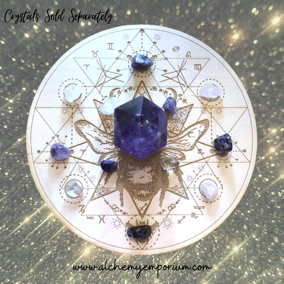 Honey Bee Sri Yantra Crystal Grid