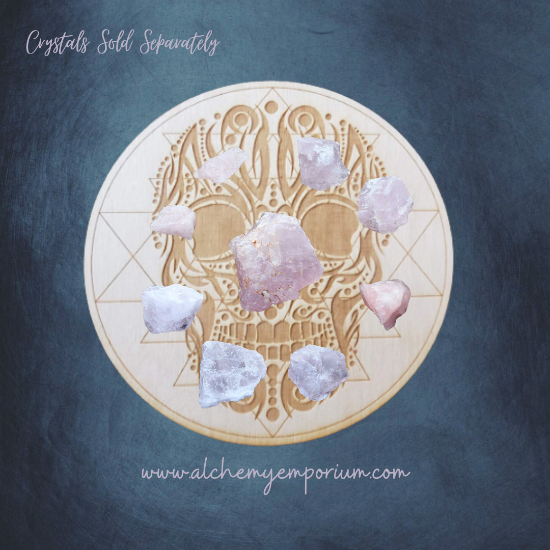 Tribal Skull Sri Yantra Crystal Grid