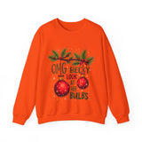 Funny Christmas Sweater, "OMG Becky Look at Her Bulbs" Sarcastic Christmas Sweatshirt