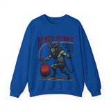 Sarcastic Krampus Christmas Sweatshirt - "My Neck, My Back" Horror Graphic Sweater