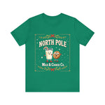 North Pole Milk & Cookie Co. Christmas T-Shirt - Festive Whimsical Tee