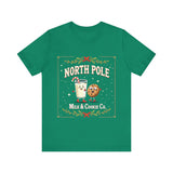 North Pole Milk & Cookie Co. Christmas T-Shirt - Festive Whimsical Tee