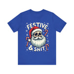 Festive & Sh*t Skull Santa Christmas Tee