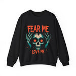 Spooky Skull Sweatshirt - Fear Me Love Me Crewneck