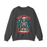 Funny Skeleton Christmas Sweater, On The Naughty List & Loving It Christmas Sweatshirt