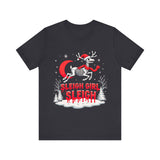 Gothic Skeleton Reindeer Christmas Tee - Sleigh Girl Sleigh Holiday Shirt