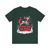 Gothic Skeleton Reindeer Christmas Tee - Sleigh Girl Sleigh Holiday Shirt
