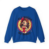 All Sugar No Daddy Sweatshirt: Retro Pin-Up Girl Crewneck