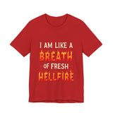 Fiery Statement Tee - "Breath of Fresh Hellf*re" Workout T-Shirt