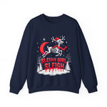 Gothic Skeleton Reindeer Christmas Sweatshirt - Sleigh Girl Sleigh Holiday Sweater