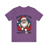 Santa Cookie Sarcastic Tee, Funny Santa T-Shirt, Funny Christmas Clothing