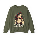 Morally Ambiguous Vintage Pinup Crewneck Sweatshirt
