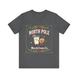 North Pole Milk & Cookie Co. Christmas T-Shirt - Festive Whimsical Tee