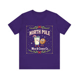 North Pole Milk & Cookie Co. Christmas T-Shirt - Festive Whimsical Tee