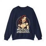 Morally Ambiguous Vintage Pinup Crewneck Sweatshirt