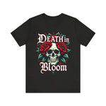 Gothic Floral Skull T-Shirt - Death in Bloom Tee