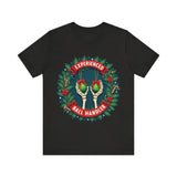 Experienced Ball Handler Funny Christmas T-Shirt: Gothic Christmas Humor Tee
