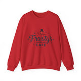 Frosty's Snowflake Café Christmas Sweatshirt, Festive Snowman Sweater