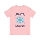 Cute Frosty Christmas Tee - "Frosty's First Baby Picture" Whimsical Christmas T-Shirt