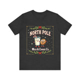 North Pole Milk & Cookie Co. Christmas T-Shirt - Festive Whimsical Tee