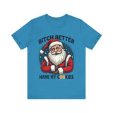 Santa Cookie Sarcastic Tee, Funny Santa T-Shirt, Funny Christmas Clothing