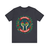 Experienced Ball Handler Funny Christmas T-Shirt: Gothic Christmas Humor Tee