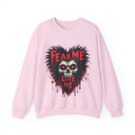 Gothic Horror Sweatshirt - Fear Me, Love Me Graphic Crewneck