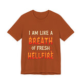 Fiery Statement Tee - "Breath of Fresh Hellf*re" Workout T-Shirt