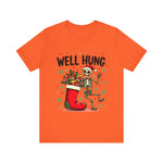 Funny Skeleton Christmas Tee, Sarcastic "Well Hung" Christmas T-Shirt