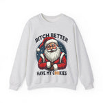 Sarcastic Santa Cookie Christmas Sweatshirt, Funny Festive Christmas Sweater