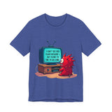 Sarcastic Monster Cartoon Tee: Funny "I Can't See Red Flags..." Monster T-Shirt