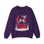 Gothic Skeleton Reindeer Christmas Sweatshirt - Sleigh Girl Sleigh Holiday Sweater