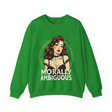 Morally Ambiguous Vintage Pinup Crewneck Sweatshirt