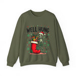Funny Skeleton Christmas Sweater, Sarcastic "Well Hung" Christmas Sweatshirt