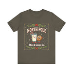 North Pole Milk & Cookie Co. Christmas T-Shirt - Festive Whimsical Tee