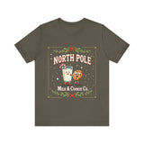 North Pole Milk & Cookie Co. Christmas T-Shirt - Festive Whimsical Tee