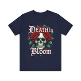 Gothic Floral Skull T-Shirt - Death in Bloom Tee