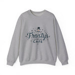 Frosty's Snowflake Café Christmas Sweatshirt, Festive Snowman Sweater