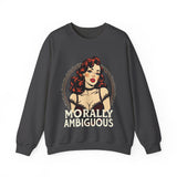 Morally Ambiguous Vintage Pinup Crewneck Sweatshirt