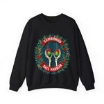 Experienced Ball Handler Funny Christmas Sweatshirt, Gothic Christmas Humor Sweater