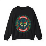 Experienced Ball Handler Funny Christmas Sweatshirt, Gothic Christmas Humor Sweater