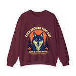Sarcastic FAFO Wolf Sweatshirt, Funny FAFO Statement Sweater