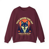 Sarcastic FAFO Wolf Sweatshirt, Funny FAFO Statement Sweater