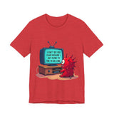 Sarcastic Monster Cartoon Tee: Funny "I Can't See Red Flags..." Monster T-Shirt