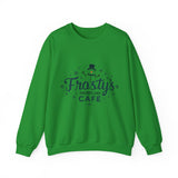 Frosty's Snowflake Café Christmas Sweatshirt, Festive Snowman Sweater
