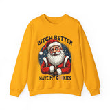 Sarcastic Santa Cookie Christmas Sweatshirt, Funny Festive Christmas Sweater