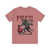 Sarcastic Krampus Christmas T-Shirt - "My Neck, My Back" Horror Graphic Tee