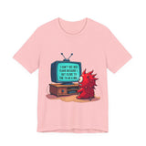 Sarcastic Monster Cartoon Tee: Funny "I Can't See Red Flags..." Monster T-Shirt