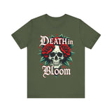 Gothic Floral Skull T-Shirt - Death in Bloom Tee